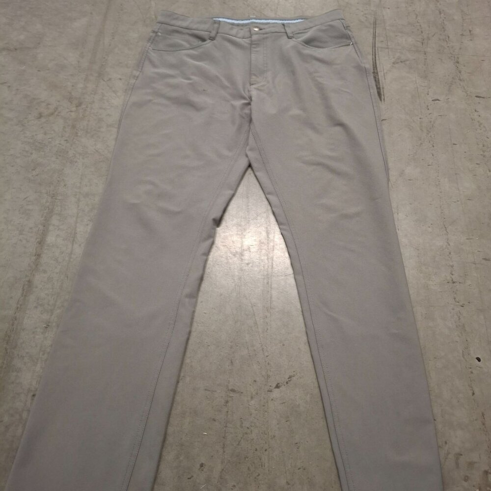 Footjoy Mens Gray Athletic Fit Golf Pants Size W36/L34 Polyester/Spandex Blend